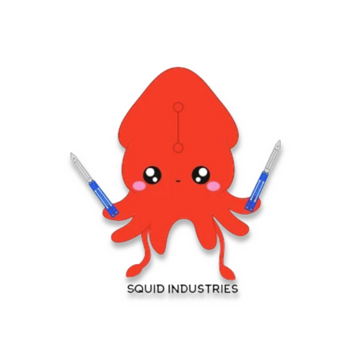Squid Industries Squiddly the Kawaii Squid Sticker
