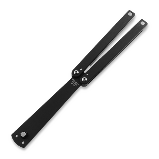 Navaja mariposa de entrenamiento Squid Industries Squiddy-B, Silver Hardware