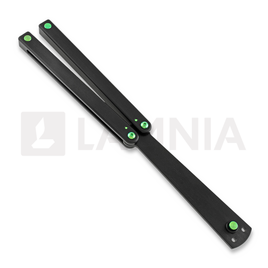 Balisong trainer Squid Industries Squiddy-B Ti-Mod, roheline