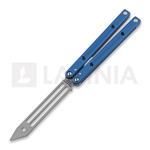 Coltello a farfalla per allenamento Squid Industries Squidtrainer V3.5, blu
