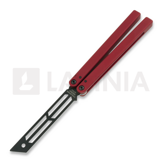Squid Industries Triton Inked balisong träningsknivar, röd