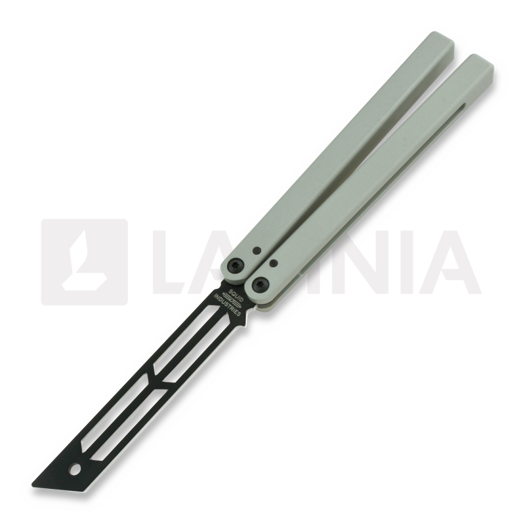 Coltello a farfalla per allenamento Squid Industries Triton Inked, silver