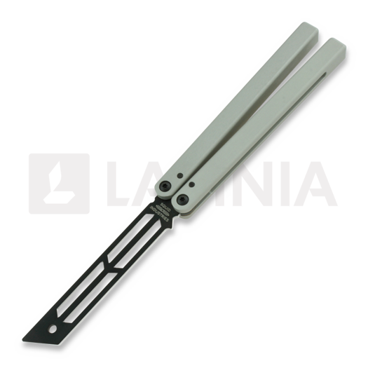 Balisong trainer Squid Industries Triton Inked, silver