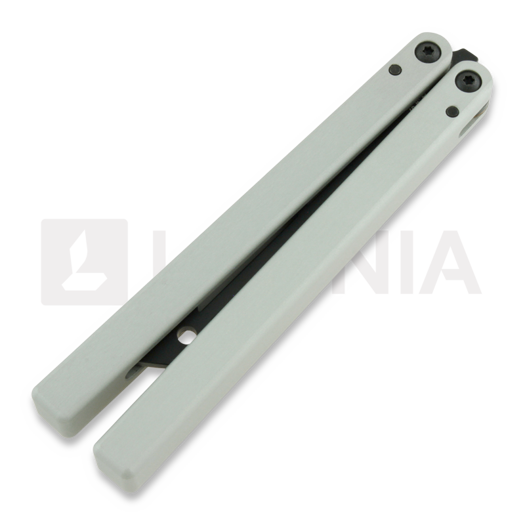 Squid Industries Triton Inked balisong trainer, silver