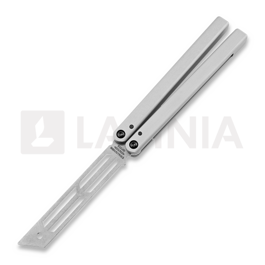 Squid Industries Triton balisong trainer, silver