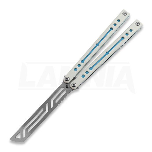 Squid Industries Winter Nautilus V2 balisong träningsknivar, teal