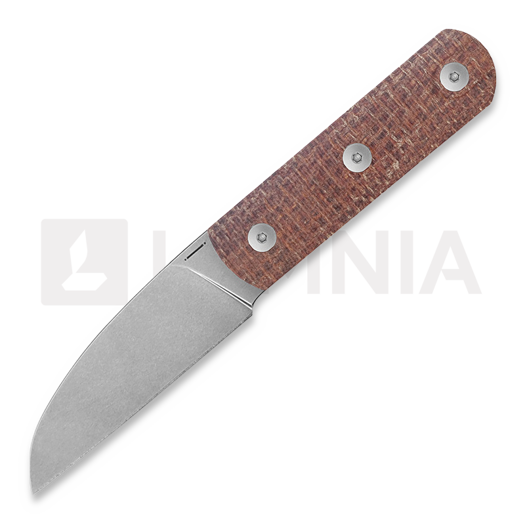 StraightLine Ally - Stonewashed - Brown Burlap Micarta ナイフ