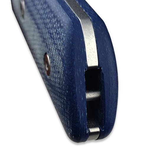 StraightLine Bigger Digger - Stonewashed - Blue Canvas Micarta knife