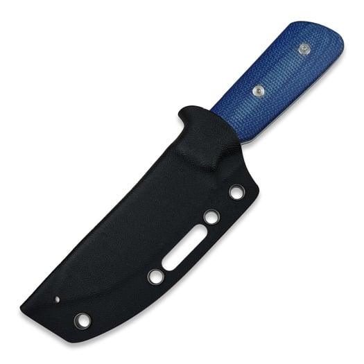 StraightLine Bigger Digger - Stonewashed - Blue Canvas Micarta knife