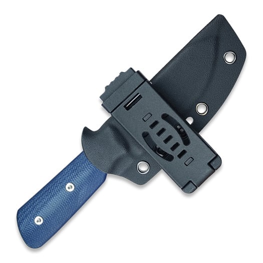 StraightLine Bigger Digger - Stonewashed - Blue Canvas Micarta knife