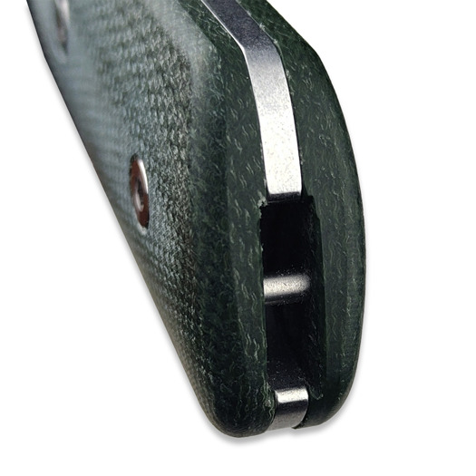 StraightLine Bigger Digger - Stonewashed - Green Canvas Micarta knife