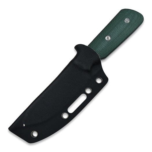 StraightLine Bigger Digger - Stonewashed - Green Canvas Micarta knife