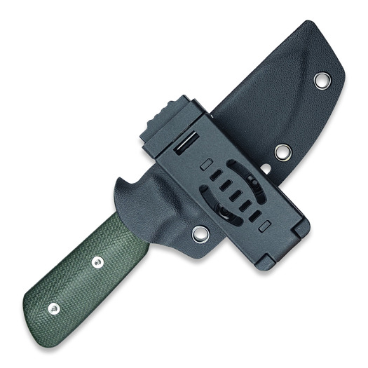 StraightLine Bigger Digger - Stonewashed - Green Canvas Micarta knife
