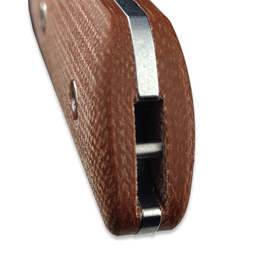 StraightLine Bigger Digger - Stonewashed - Natural Canvas Micarta knife