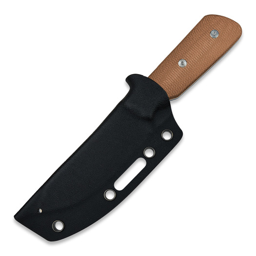 StraightLine Bigger Digger - Stonewashed - Natural Canvas Micarta knife