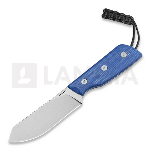 StraightLine Digger - Stonewashed - Blue Canvas Micarta סכין