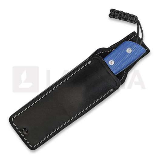 StraightLine Digger - Stonewashed - Blue Canvas Micarta knife