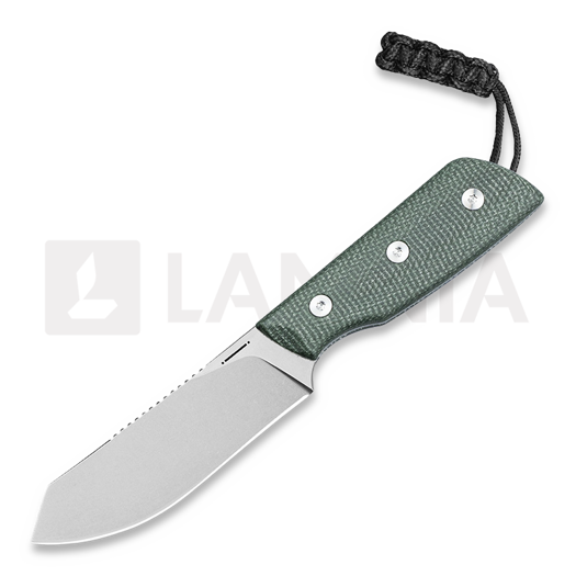 StraightLine Digger - Stonewashed - Green Canvas Micarta veitsi