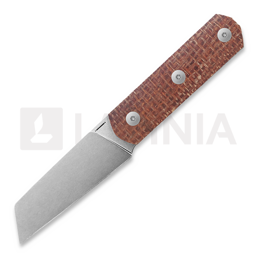 Nuga StraightLine Erny - Stonewashed - Brown Burlap Micarta