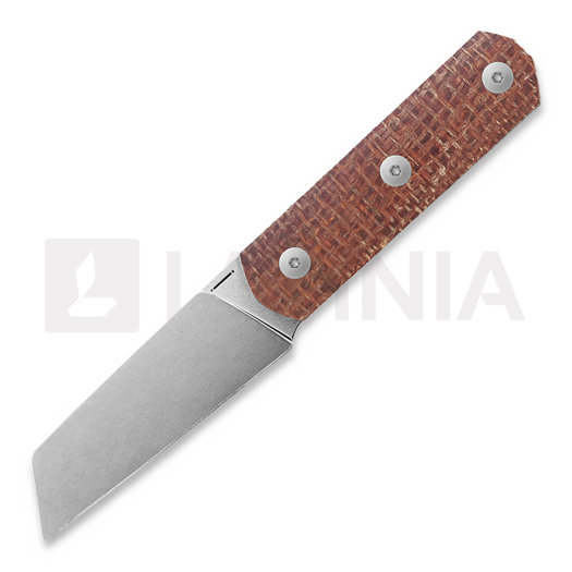 StraightLine Erny - Stonewashed - Brown Burlap Micarta ナイフ