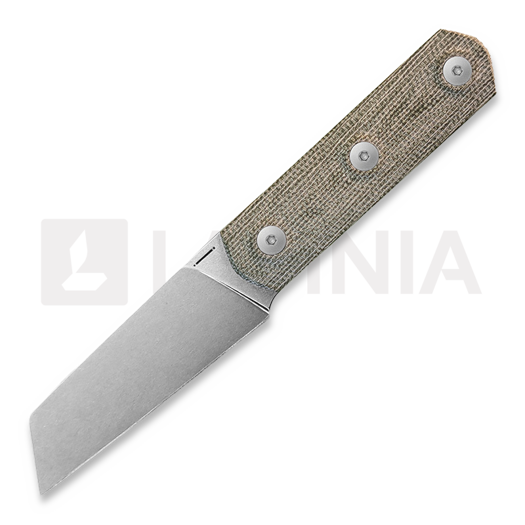 Coltello StraightLine Erny - Stonewashed - Green Canvas Micarta