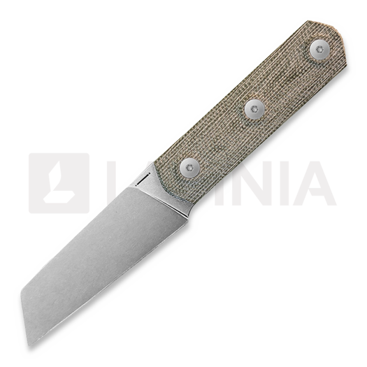 Nuga StraightLine Erny - Stonewashed - Green Canvas Micarta
