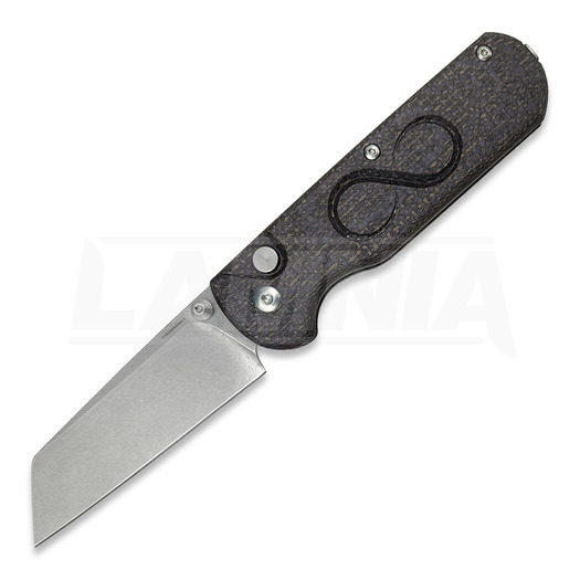 StraightLine Rox - Stonewashed - Brown Burlap Micarta folding knife