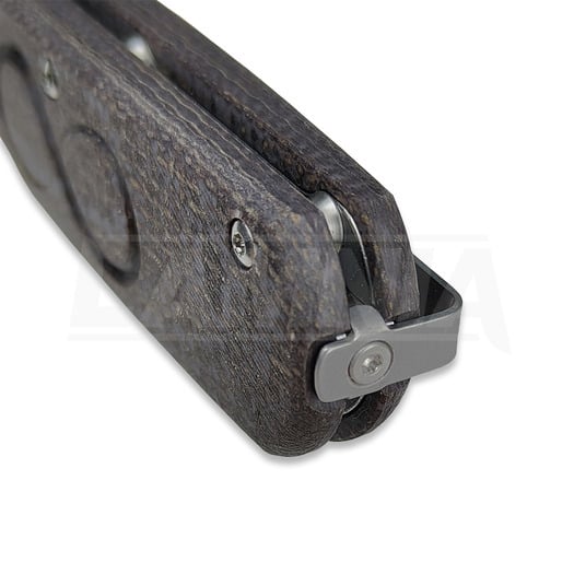 StraightLine Rox - Stonewashed - Brown Burlap Micarta sulankstomas peilis