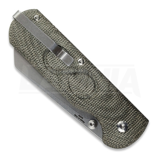 StraightLine Rox - Stonewashed - Green Canvas Micarta k&auml;&auml;nt&ouml;veitsi