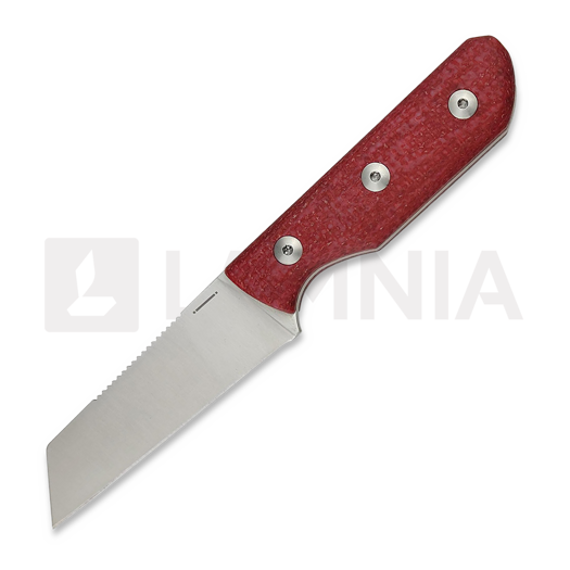 StraightLine Scorer - Satin - Red Burlap Micarta veitsi