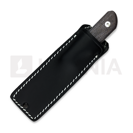 StraightLine Scorer - Stonewashed - Brown Burlap Micarta knife