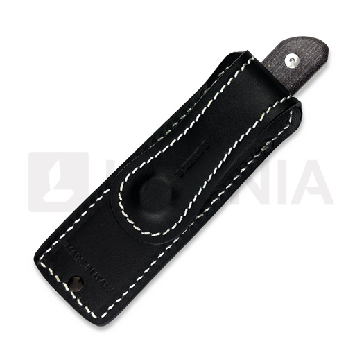 StraightLine Scorer - Stonewashed - Brown Burlap Micarta knife