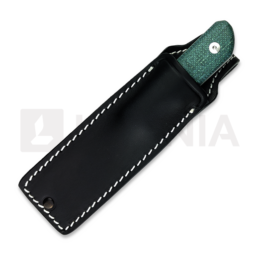 StraightLine Scorer - Stonewashed - Green Burlap Micarta knife