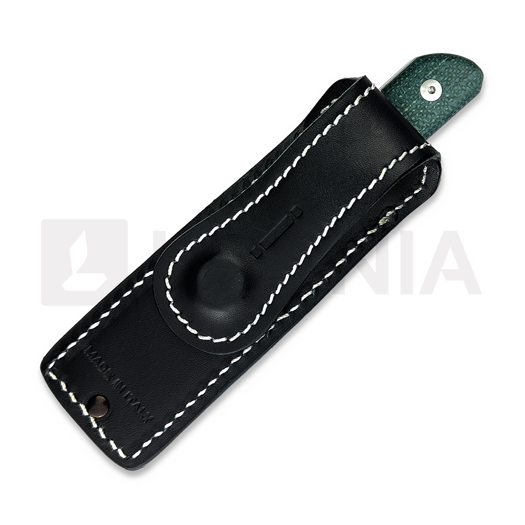 StraightLine Scorer - Stonewashed - Green Burlap Micarta knife