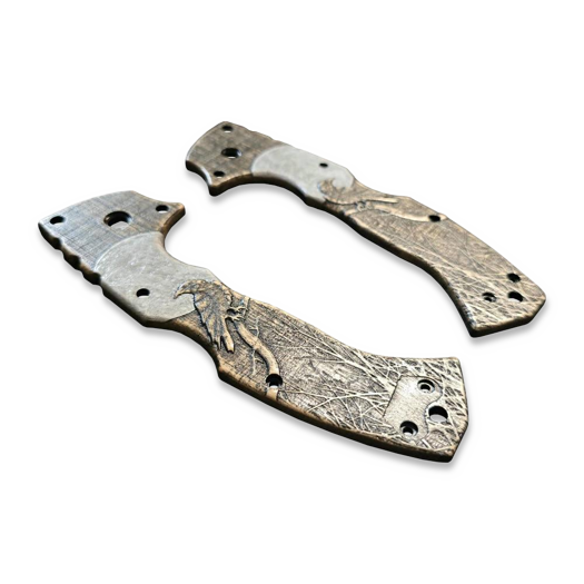 Накладки на рукоять Svechnikov Workshop Cold Steel 4-Max Scout Moon Raven