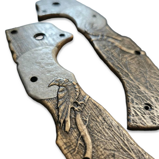 Накладки на рукоять Svechnikov Workshop Cold Steel 4-Max Scout Moon Raven