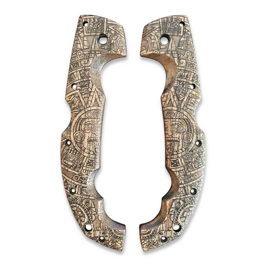 Handle scales Svechnikov Workshop Cold Steel Voyager XL no clip Aztec