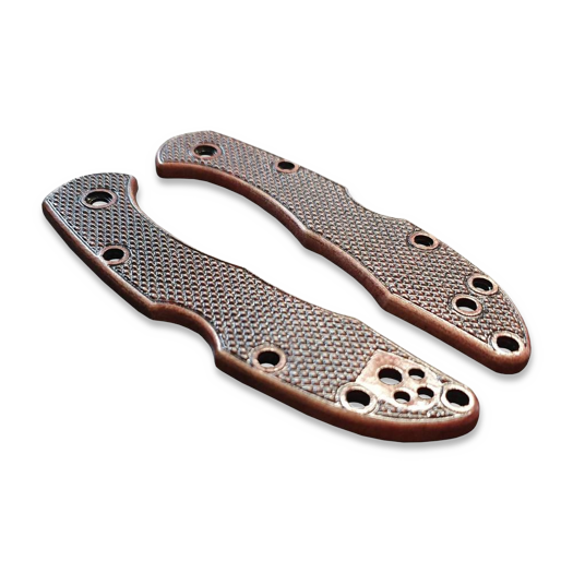 Svechnikov Workshop Spyderco Delica 4 / Lil Matriarch Old Classic Dark Cherry handle scales
