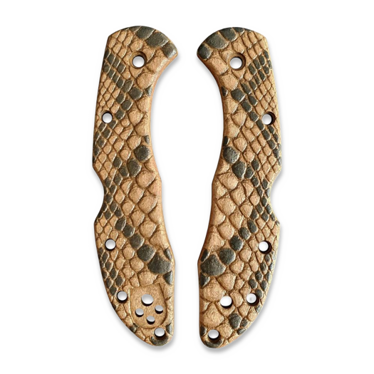 Svechnikov Workshop Spyderco Delica 4 / Lil Matriarch Snake Skin Handle scales