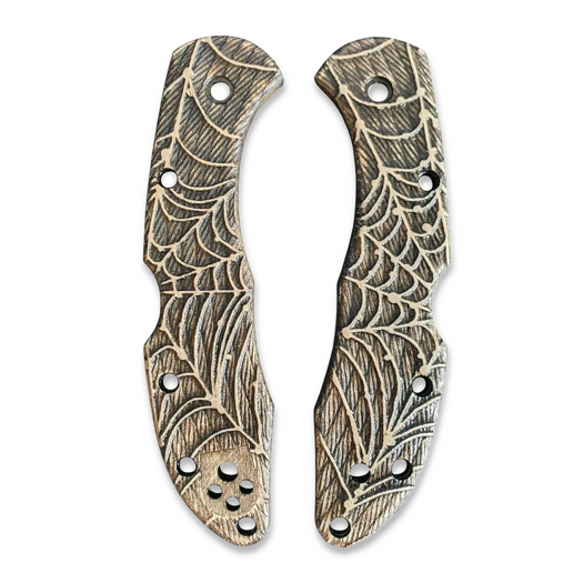 Svechnikov Workshop Spyderco Delica 4 / Lil Matriarch Spider Web Handle scales