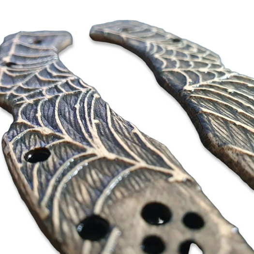 Svechnikov Workshop Spyderco Delica 4 / Lil Matriarch Spider Web handle scales