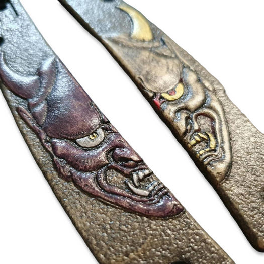 Svechnikov Workshop Spyderco Ikuchi Oni Demon handle scales