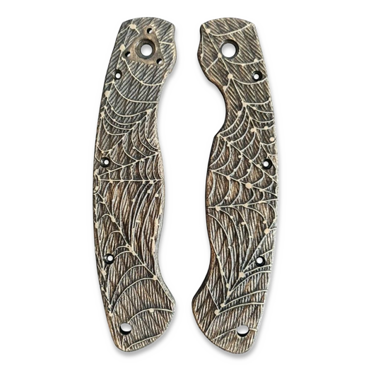 Handle scales Svechnikov Workshop Spyderco Military new build, Spider Web