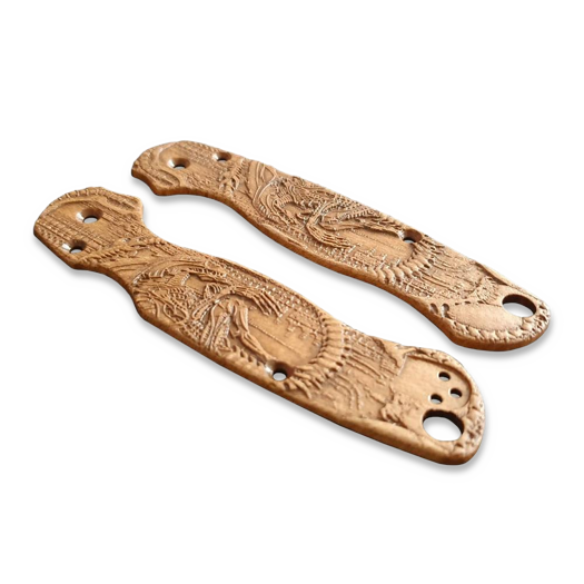 Svechnikov Workshop Spyderco Para Military 2 Cru-Wear Alien handle scales