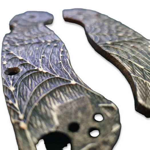 Svechnikov Workshop Spyderco Para Military 2 Spider Web handle scales