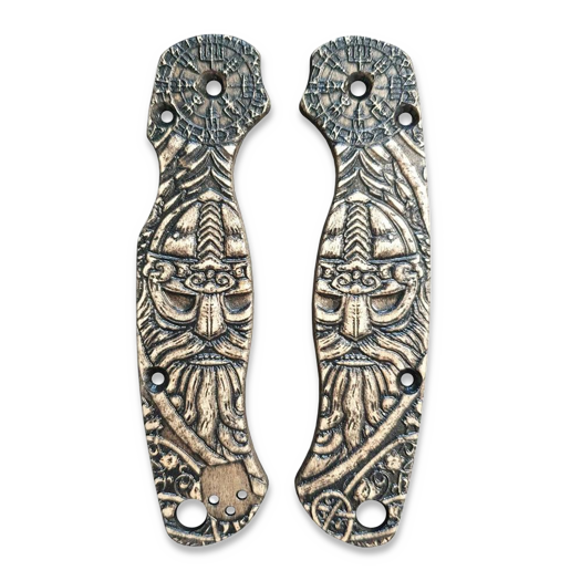 Svechnikov Workshop Spyderco Para Military 2 Vegvisir X Viking handle scales