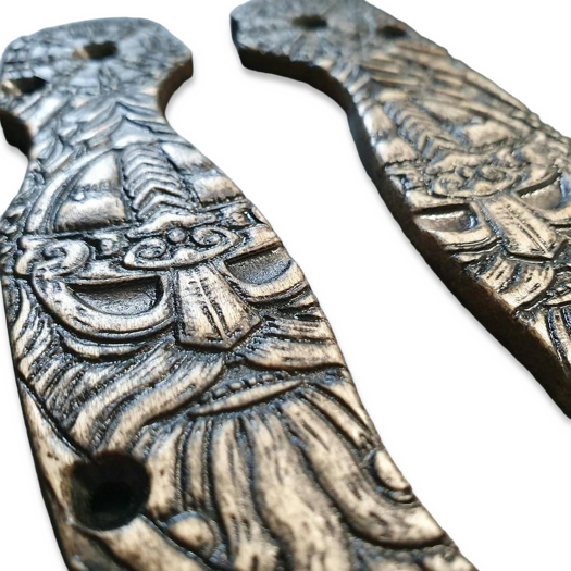 Svechnikov Workshop Spyderco Para Military 2 Vegvisir X Viking handle scales