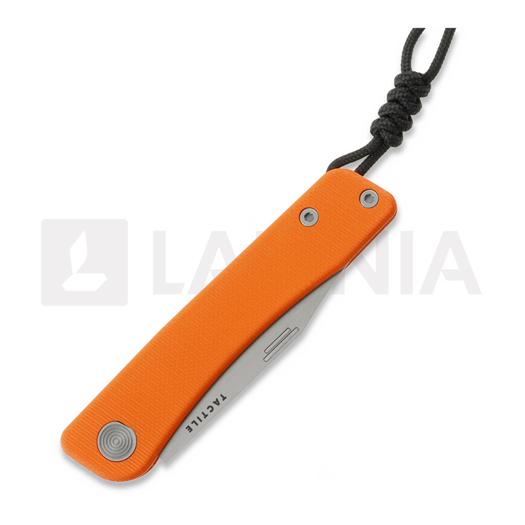 Tactile Knife Bexar - Stonewash - G10 sulankstomas peilis, oranžinėnge