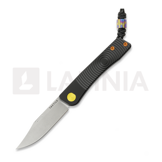 Tactile Knife Bexar - Stonewash - Titanium foldekniv, Groove + Cerakote