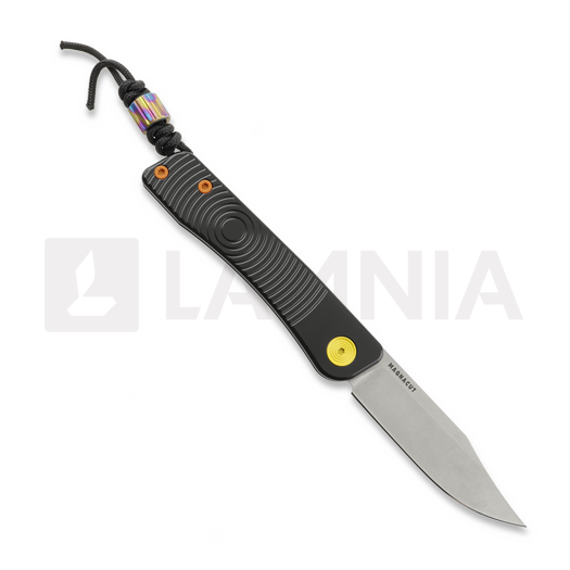 Tactile Knife Bexar - Stonewash - Titanium kääntöveitsi, Groove + Cerakote
